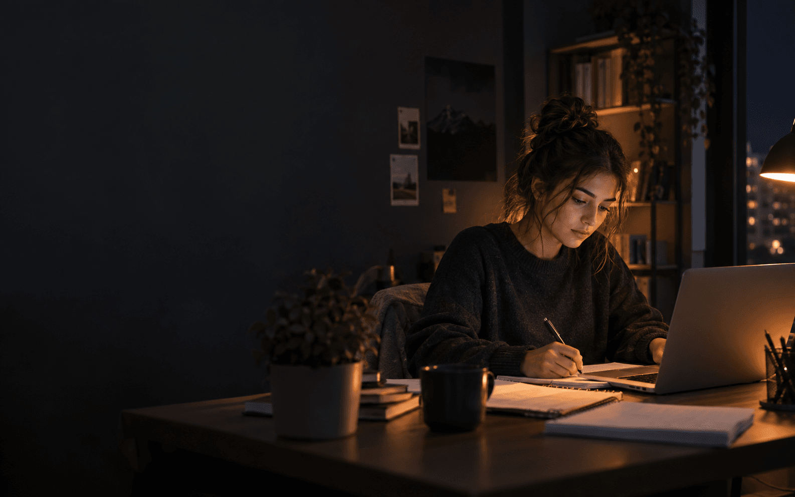 Étudiant qui révise avec Optimus